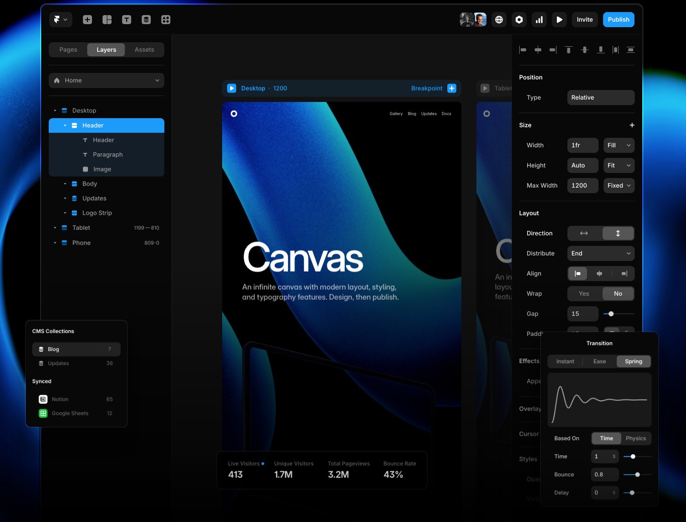 Editor de animaciones tipo Framer